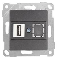 RİTA MEK TUŞ DATA PRİZİ 1*USB ANTRASİT 1